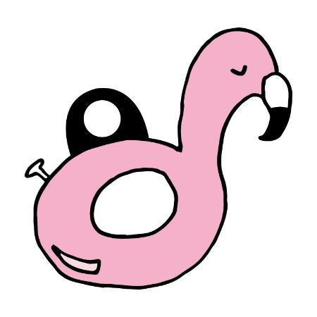 Fähre mit dem Flamingo | Geschenkanhänger 5 Stk