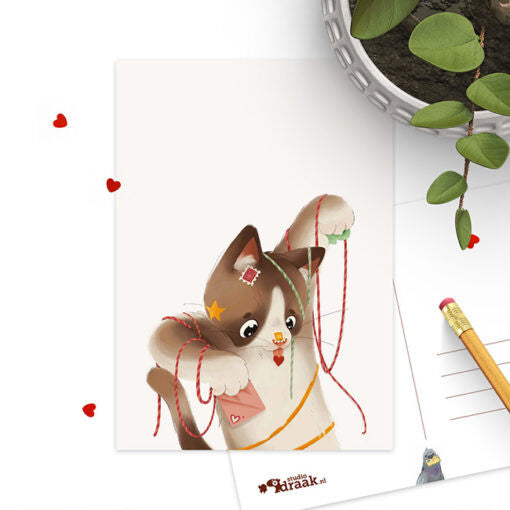 Postkaart ‘Echte post is leuker’ snailmail| Kaart Studio Draak