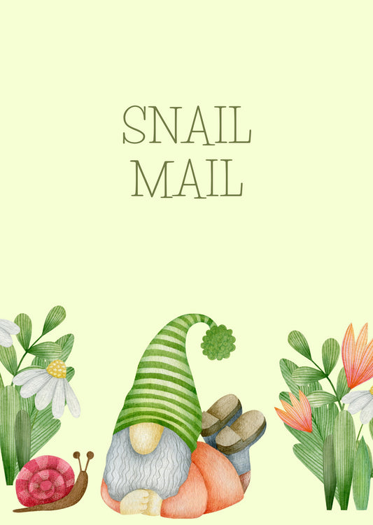 Snail mail Gnome| Kaart Fripperies