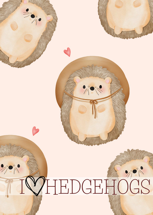 I 'heart' Hedgehogs| Kaart Fripperies