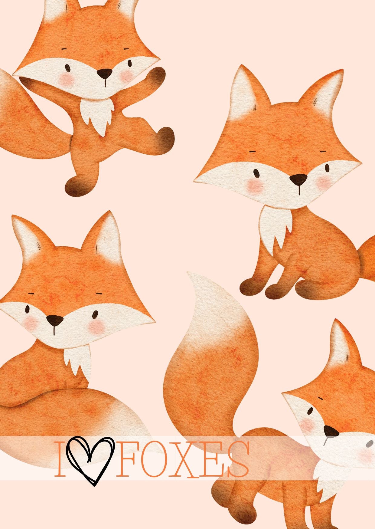 I 'heart' Foxes| Kaart Fripperies