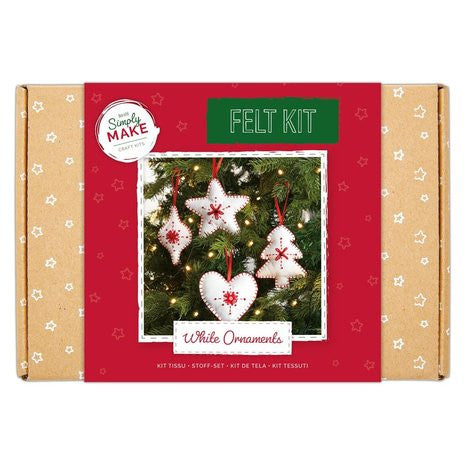 Simply Make Felt Kit White Ornaments (DSM 106084)
