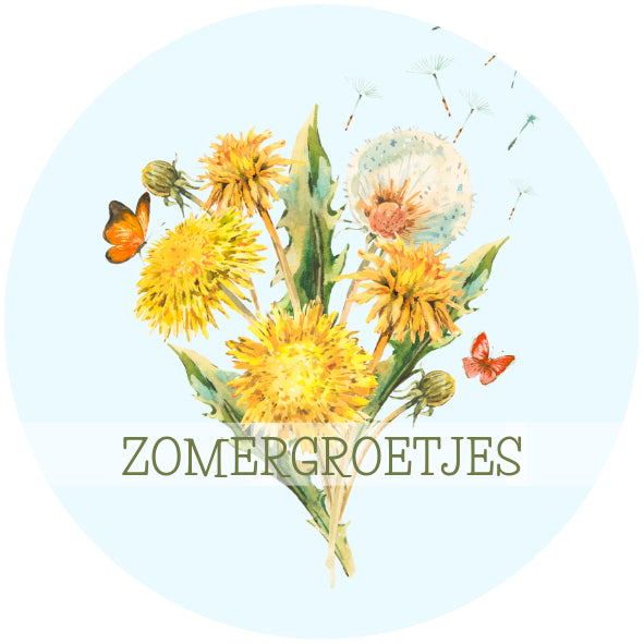 Zomergroetjes| Sluitstickers 10st.