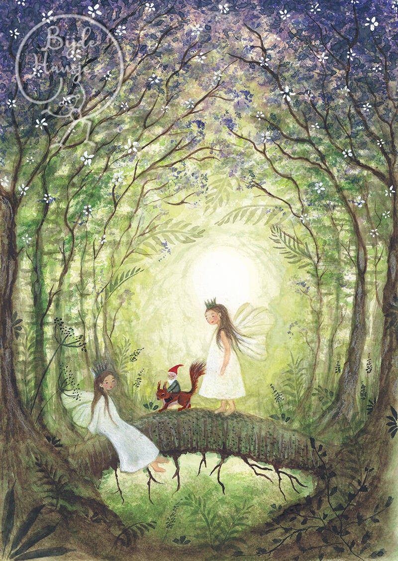 Fairies with squirrel | Bijdehansje