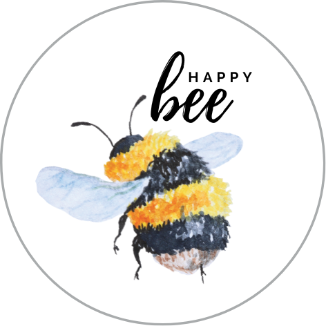 Bee Happy | Sluitstickers 10st.