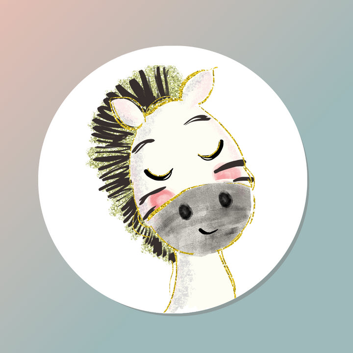 Beestenboel Zebra | Sluitstickers 10 st.