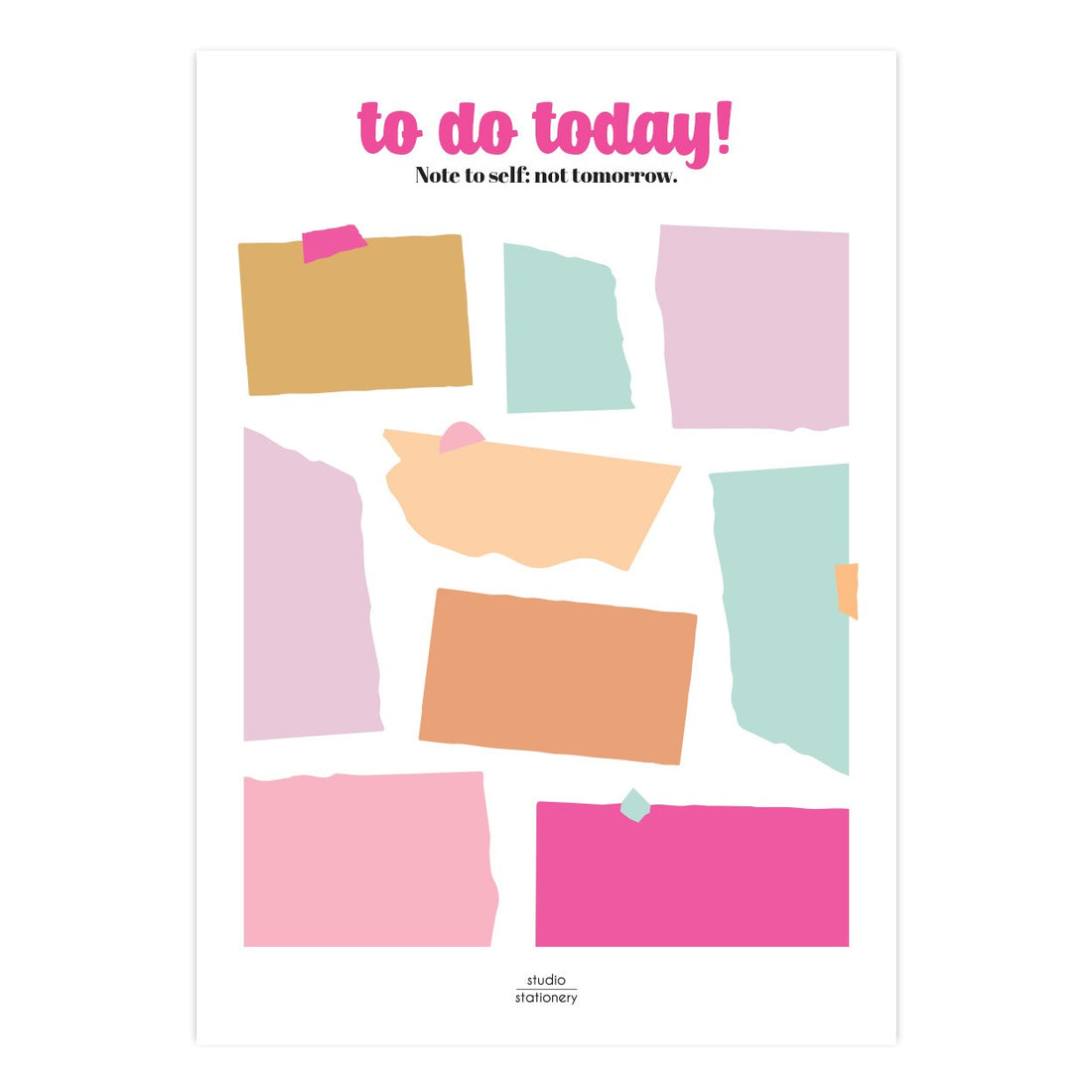 A5-Notizblock „To do today“ Mehrfarbig