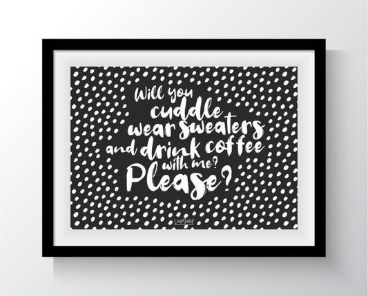 Cuddle wear sweaters and drink coffee| Vanmariel