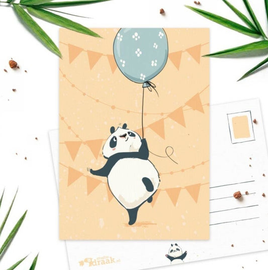 Panda party - Ballon| Kaart Studio Draak