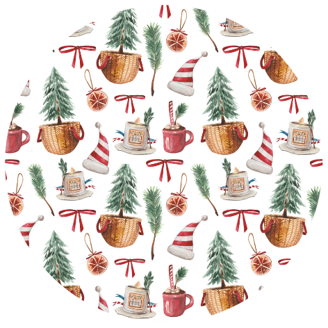 Kerstbomen en kaarsjes | Sluitstickers 10st.