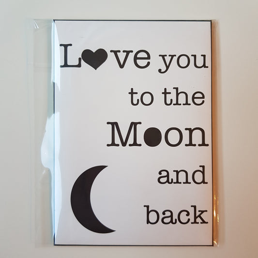 Love you to the moon and back| Geurkaart HowLovely