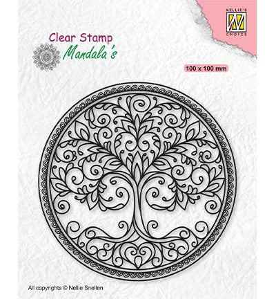 Mandala Circle with tree| Clear Stamps