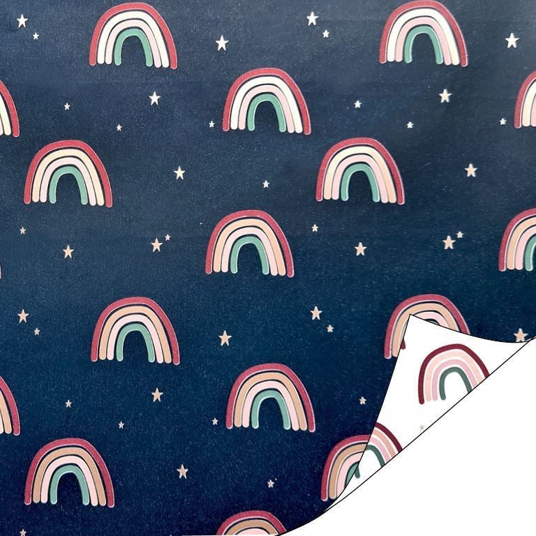 Over the Rainbow metallic blue| Cadeaupapier 3mtr