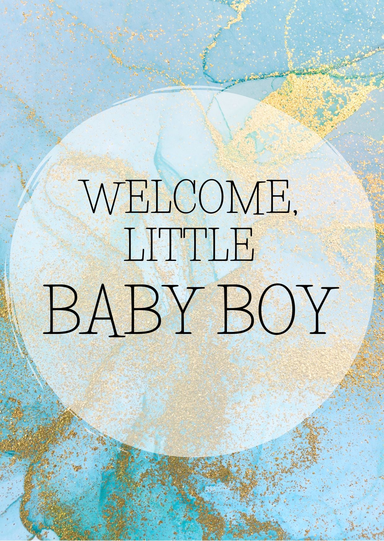 Welcome little baby boy | Kaart Fripperies