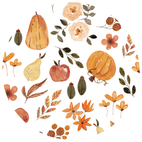 Herfst motief | Sluitstickers 10st.