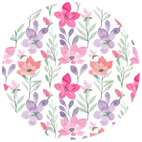 Roze/Paarse bloemen | Sluitstickers 10st.