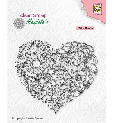 Mandala flower heart | Clear stamps