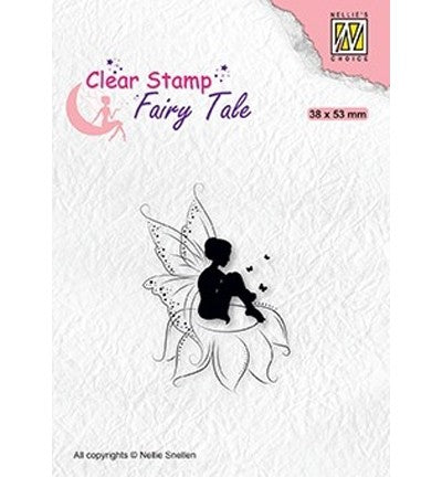 Fairy Tale nr. 18 Elf sitting on flower | Clear stamps