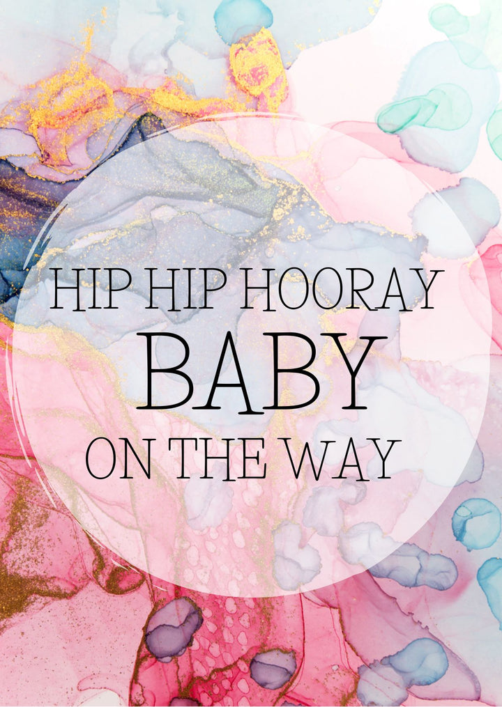 Hip hip hooray baby on the way | Kaart Fripperies