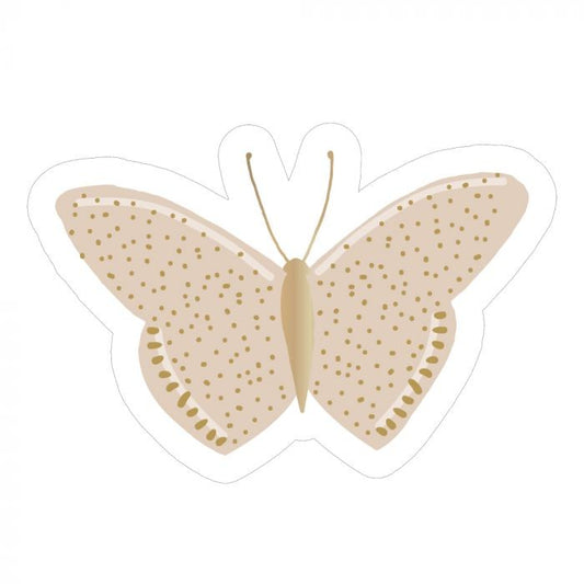 Butterfly beige | Sluitstickers 10st