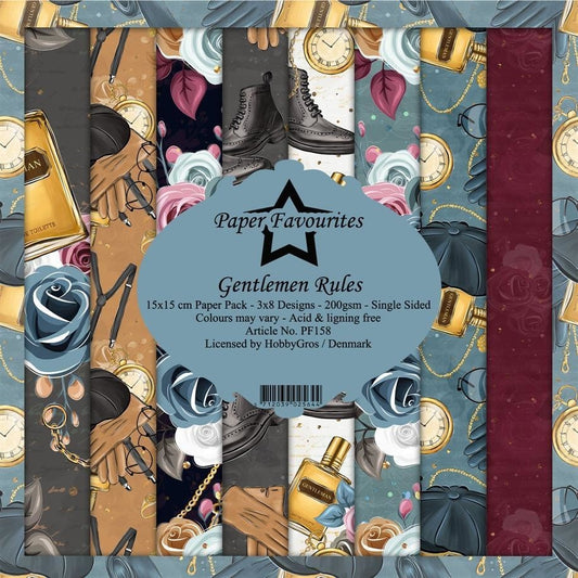 Paper Favourites Gentlemen Rules 6x6 Inch Paper Pack (PF158)