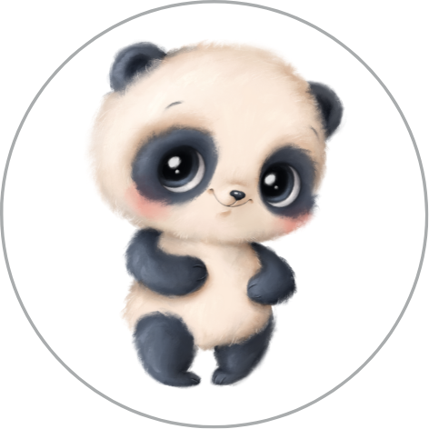 Panda | Sluitstickers 10st.