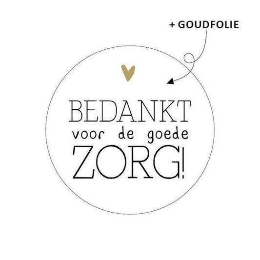 Bedankt voor de goede zorg | Sluitstickers 10st