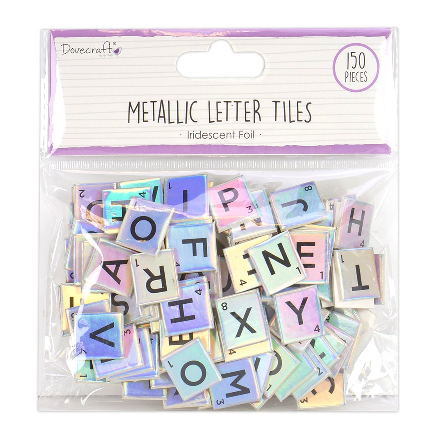 Dovecraft Iridescent Chipboard Letter Tiles (DCBS226)