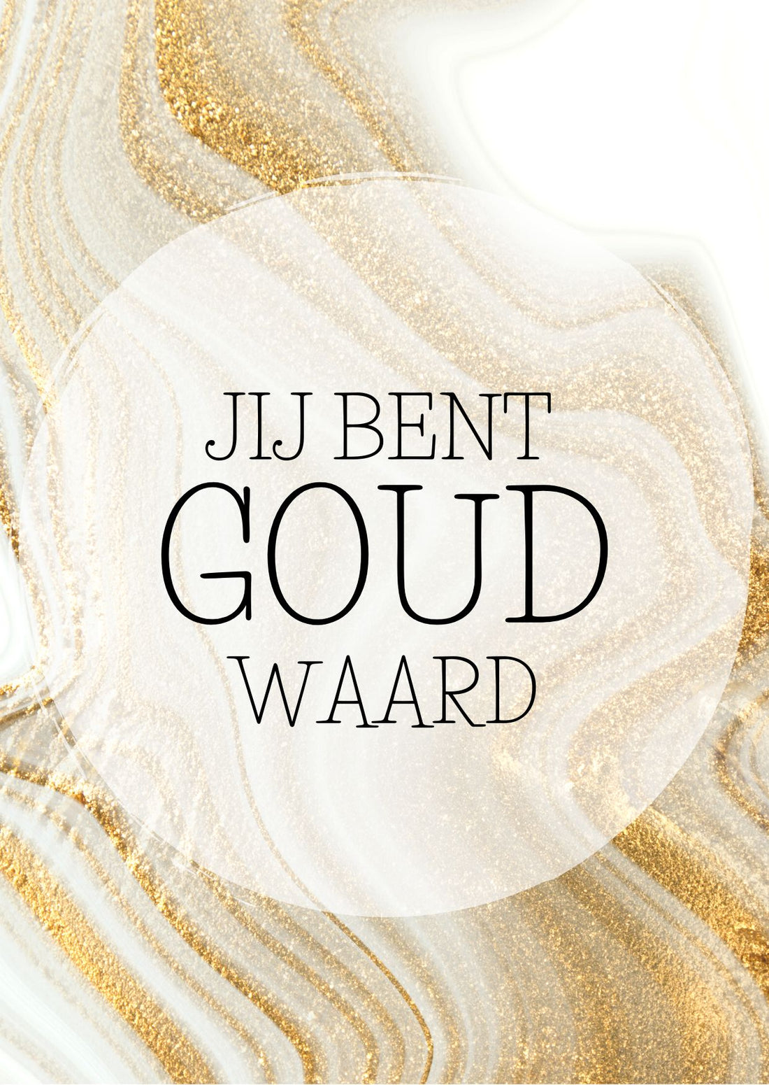Jij bent goud waard | Kaart Fripperies