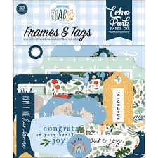 Echo Park Welcome Baby Boy Frames & Tags (WBB234025)