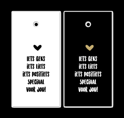 Iets geks iets liefs | Cadeaulabel 5st