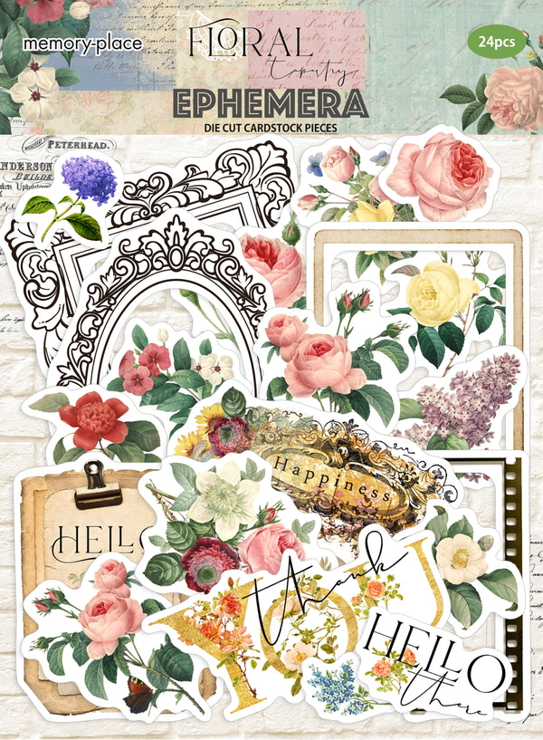 Memory Place Floral Tapestry Ephemera (MP-60384)