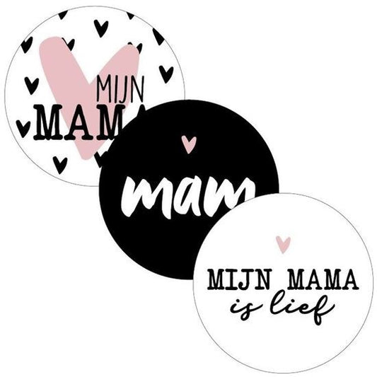 Mijn Mama  (3 varianten) | Sluitstickers 9st