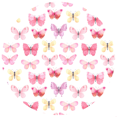 Vlinders roze/paars/geel | Sluitstickers 10st.