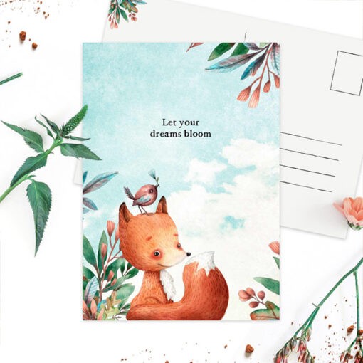 Postkaart ‘Fijn voorjaar’ vogeltje | Kaart Studio Draak