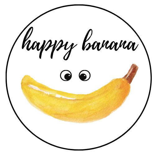 Happy banana | Sluitstickers 10st.