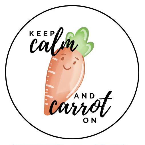 Keep calm and carrot on| Sluitstickers 10st.