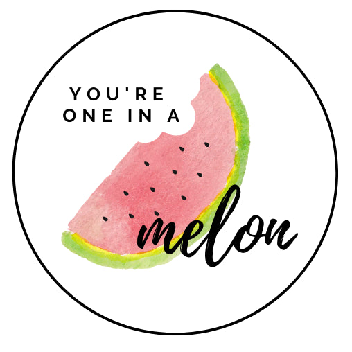 You're one in a melon| Sluitstickers 10st.