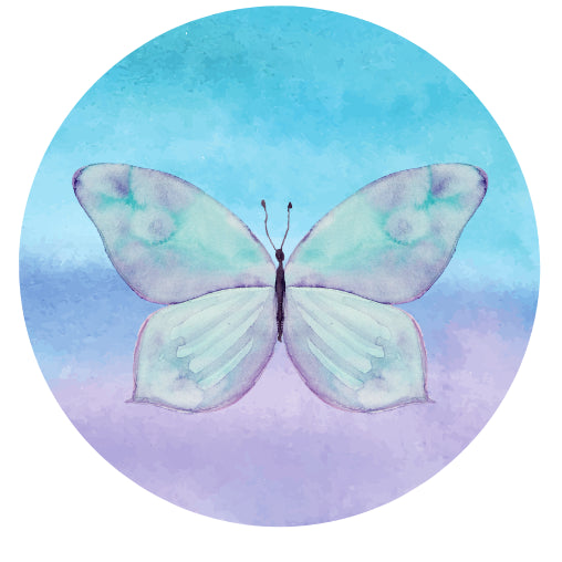 Blauwe vlinder | Sluitstickers 10st.
