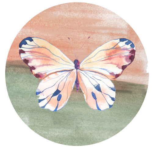 Roze vlinder | Sluitstickers 10st.