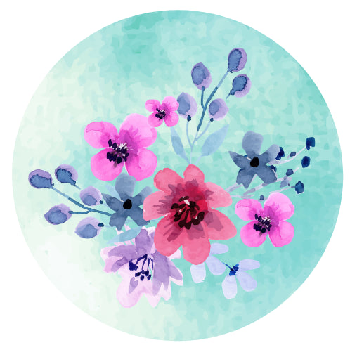 Blauwe bloemen | Sluitstickers 10st.