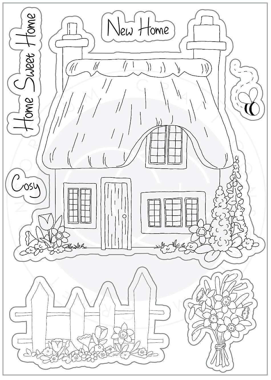 Craft Consortium Cottage Garden Stamps (CCSTMP029)