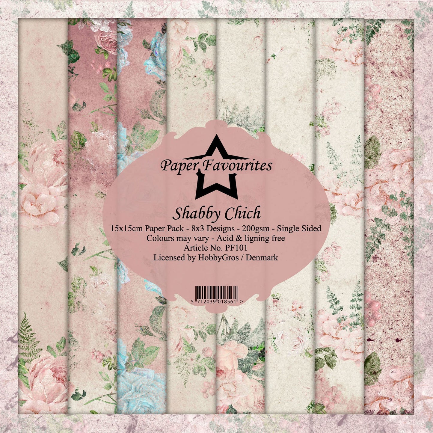 Paper Favourites Shabby Chich 6x6 Inch Paper Pack (PF101)