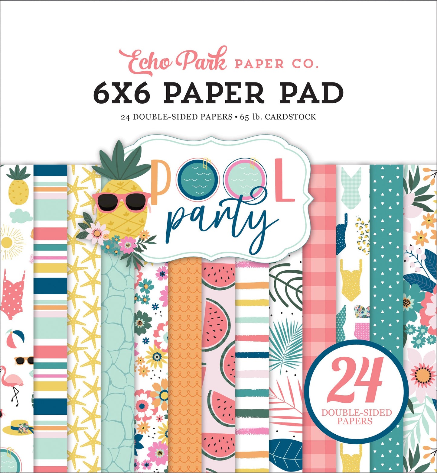 Echo Park Pool Party 6x6 Inch Paper Pad (POP240023)