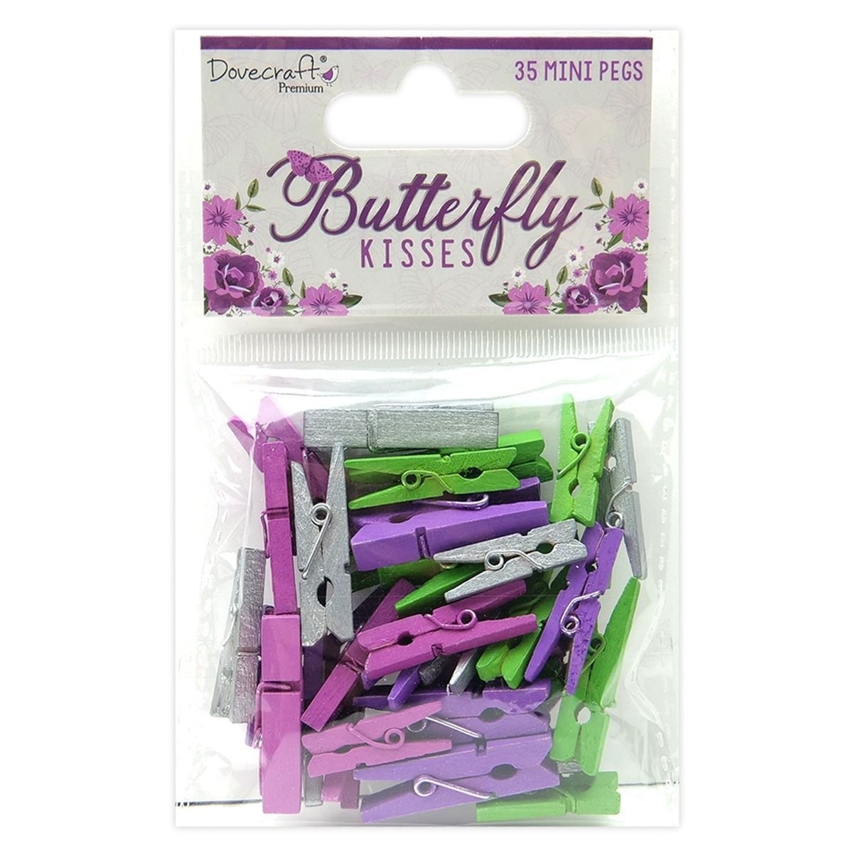 Dovecraft Butterfly Kisses Mini Pegs (DCWDN106)
