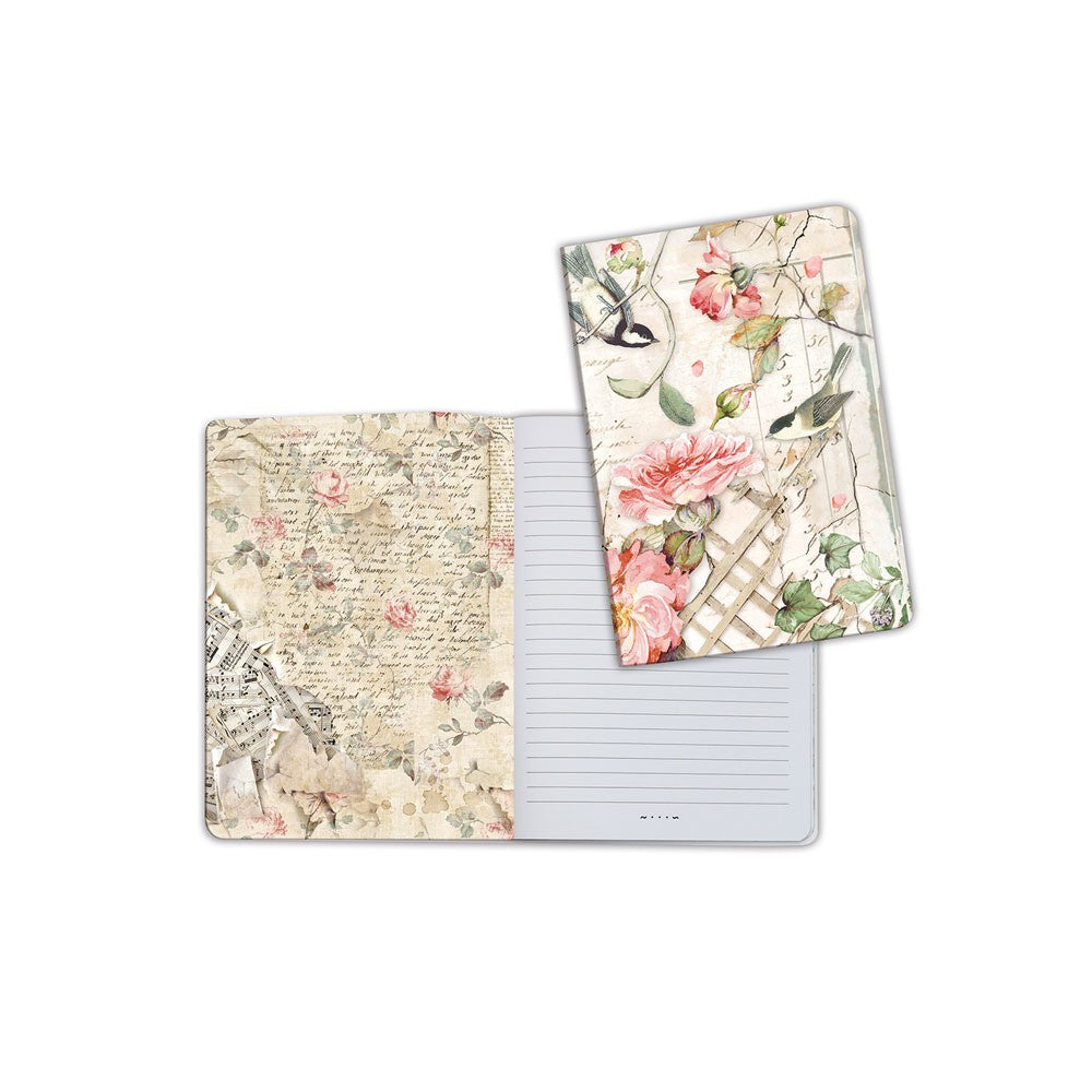 Stamperia A5 Notebook Roses and Little Birds (ENBA5017)