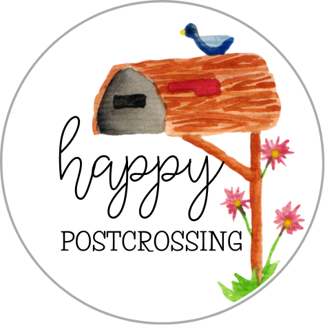 Happy Postcrossing | Sluitstickers 10st.