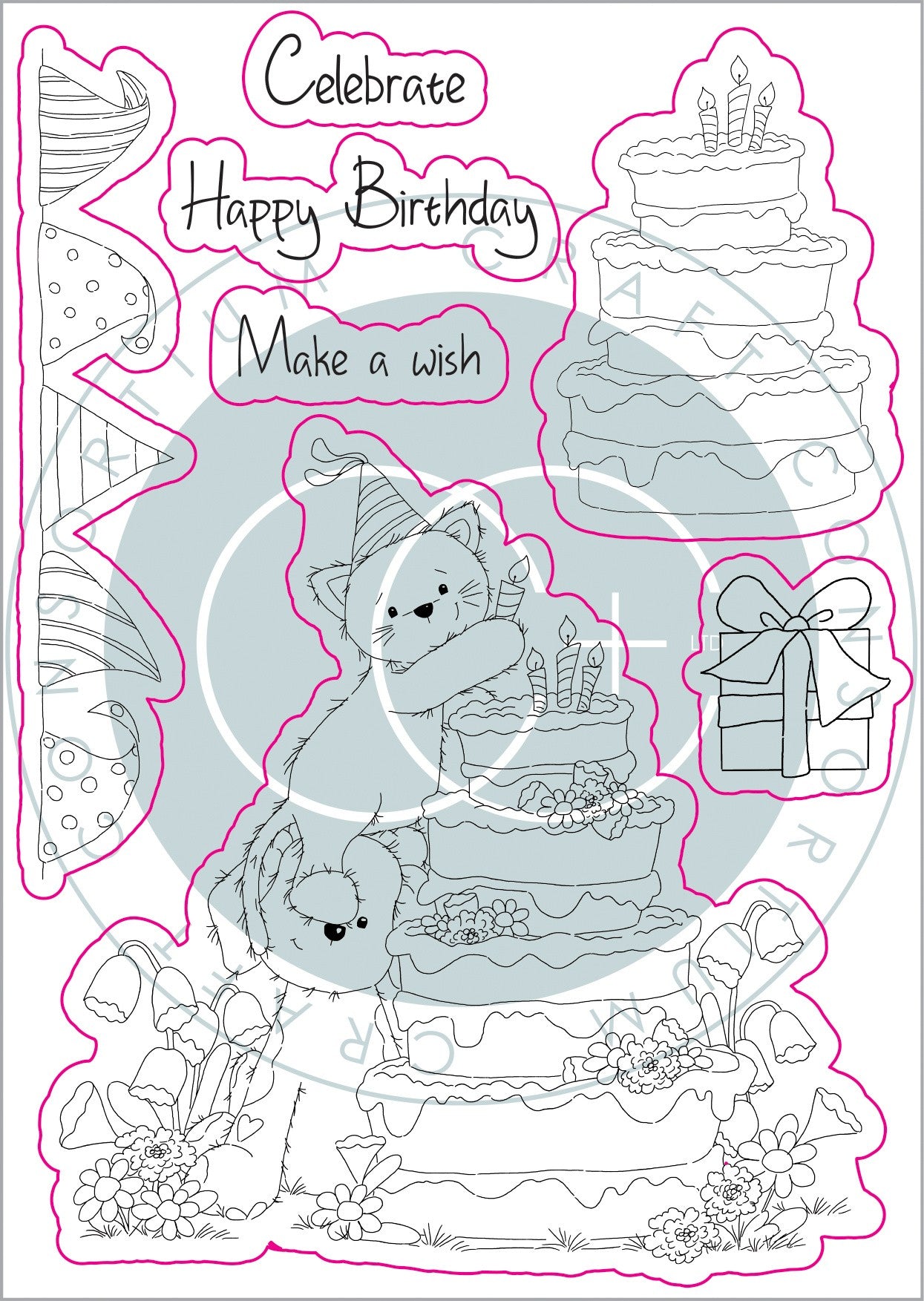 Craft Consortium The Gift of Giving Clear Stamps Make a Wish (CCSTMP039)