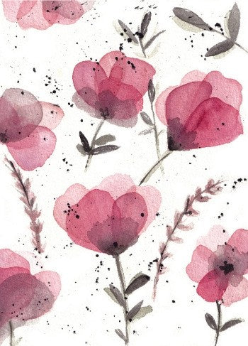 Paarse bloemen | Postkaart FRITSY