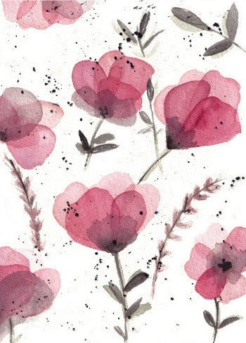 Lila Blumen | Postkarte FRITSY